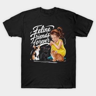 "Purrfect Companionship: Feline Friends Forever" T-Shirt